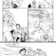 Final uncolored art from A-Force #7, by Ben Caldwell. Art provided by Marvel Comics.